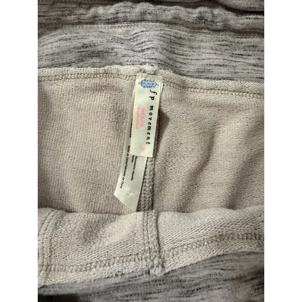 Rare Free People Movement Women's Size Large Gray Colorblock Kyoto Joggers